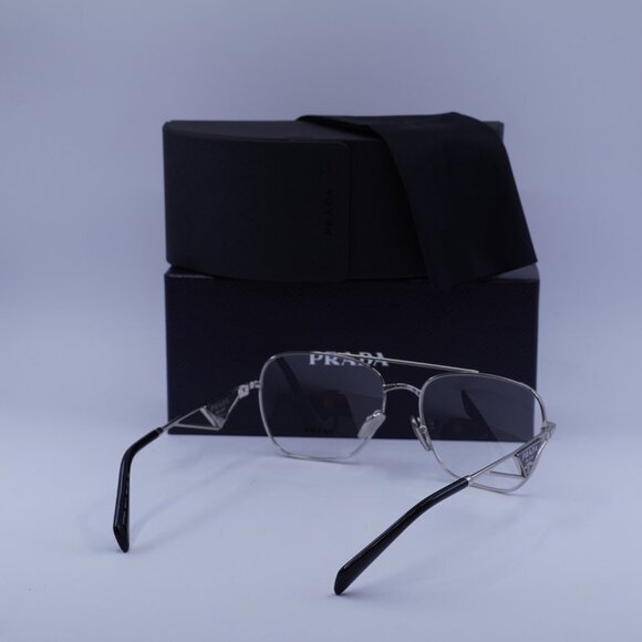 Prada PRB50V 1BC1O1 Aviator Eyeglasses - Silver 59mm - Picture 9 of 9